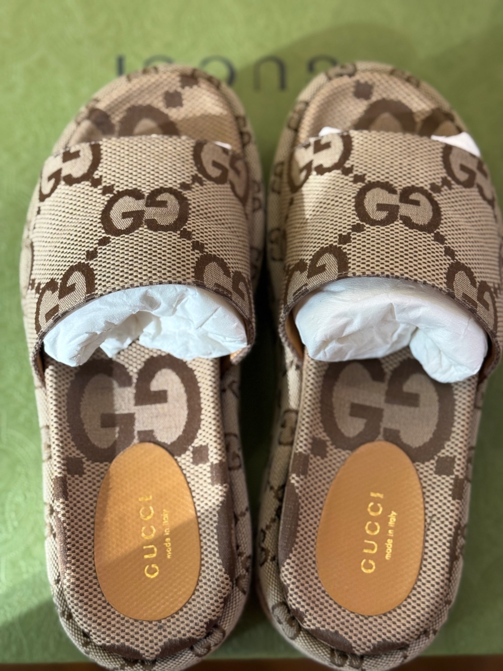 Gucci Women's GG platform slide sandals